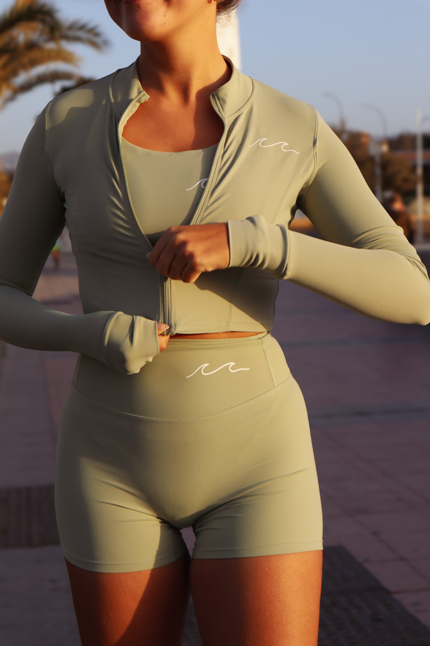 Zip Jacket - Flowy Green